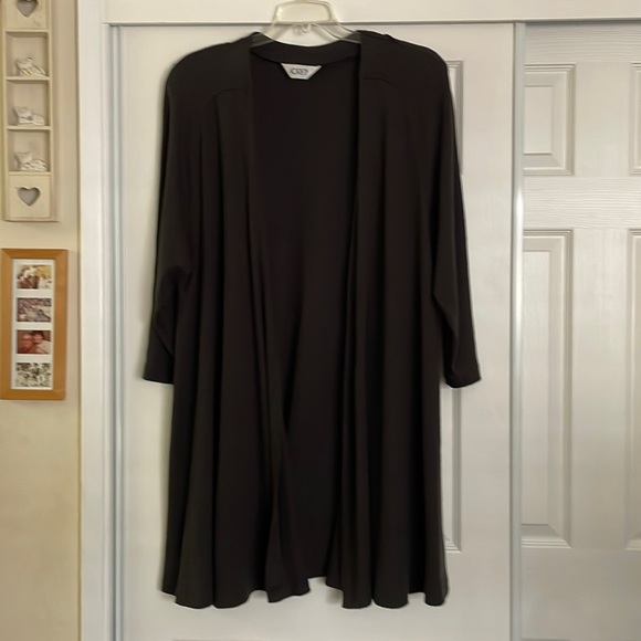 Koret Sweaters - Korea Long Open Black Cardigan